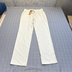 New Coastal Linen Blend Pants Womens Medium Euro Summer Resort Minimalist